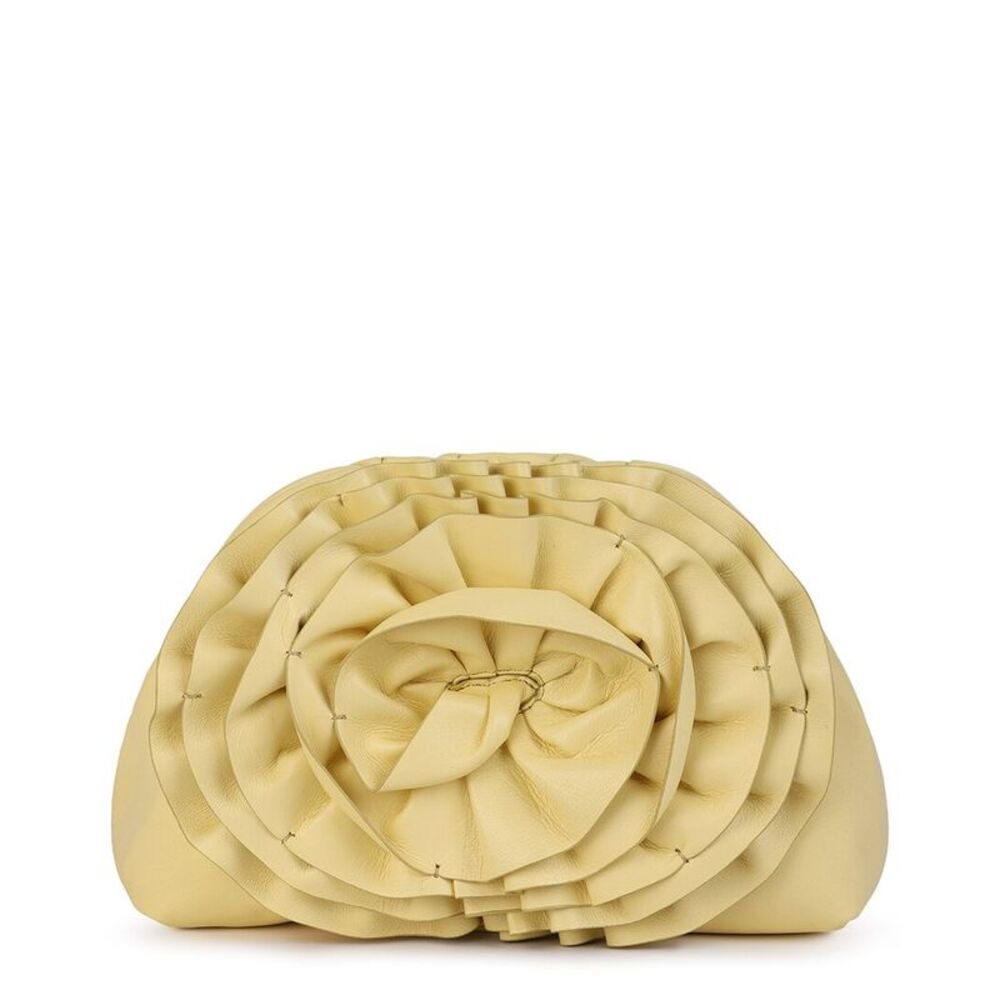 Rafé Aya Leather Clutch, Yellow